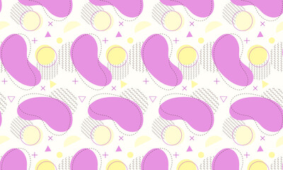 Flat abstract doodle pattern design background
