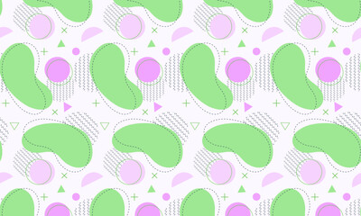 Flat abstract doodle pattern design background
