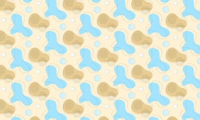 Flat abstract doodle pattern design background