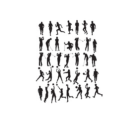 Sport  Activity Silhouettes, art vector design
