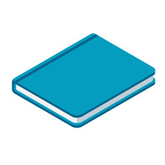 Hand drawn flat design stack of book on white background
