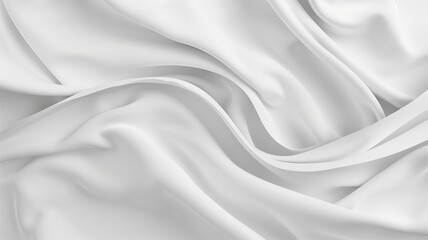 Fototapeta premium Soft White Fabric with Flowing Folds 