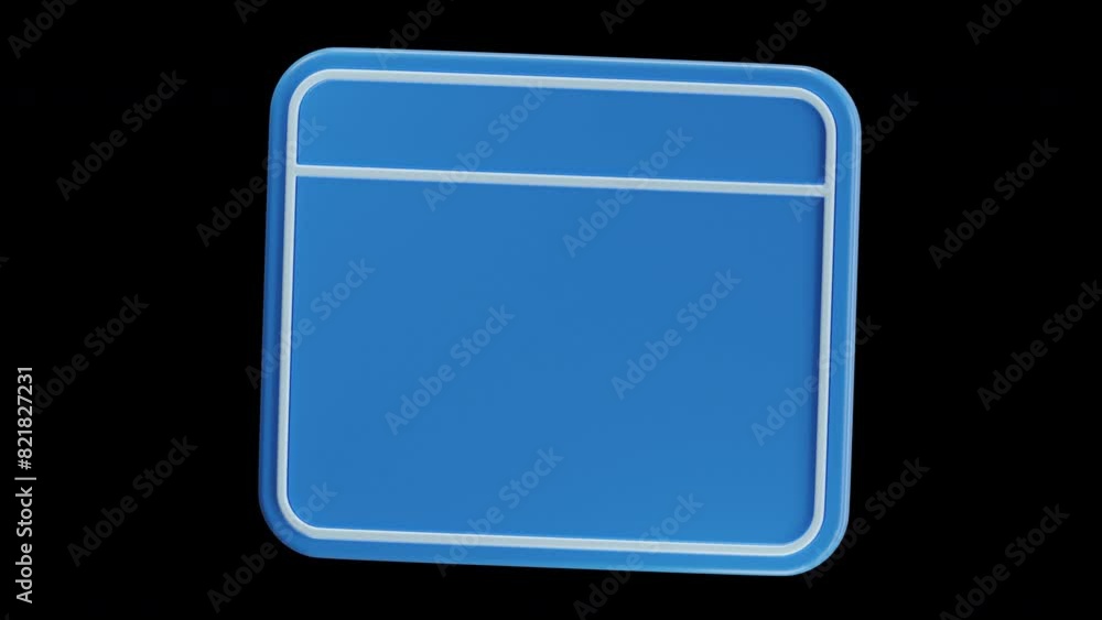 Poster 3d animation of the domain used to find the webpage | alpha channel