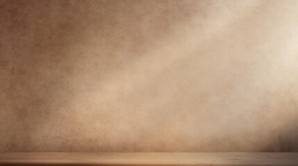 Interior background, brown grunge stone stucco. tropical light shadow wall, product display,  3D paint
