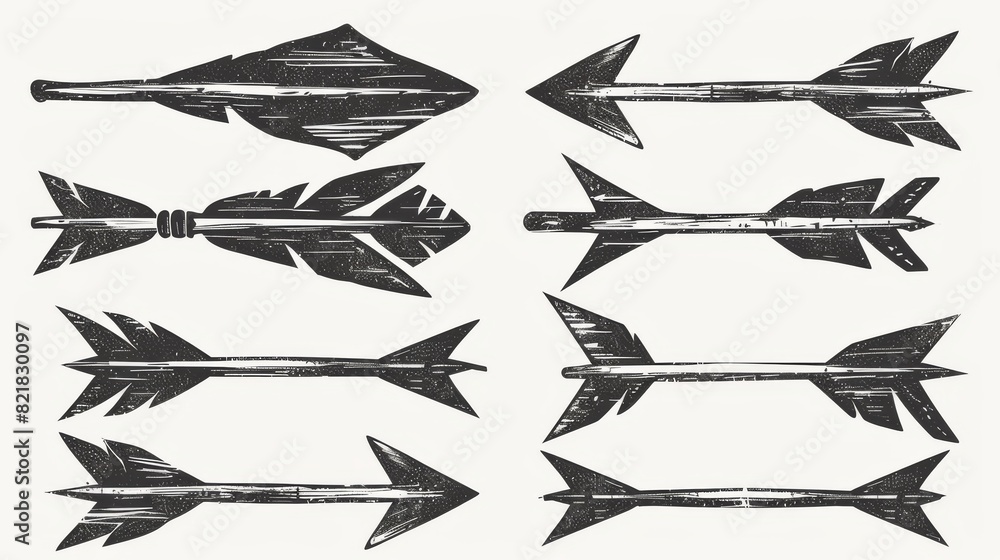 Poster angular curved chalk darts with hand-drawn charcoal drawings. texture design with scribble lines. ha