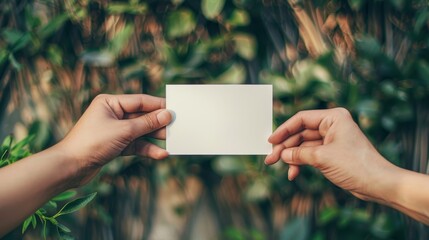 Sharing a blank card or a cutout ticket/flyer