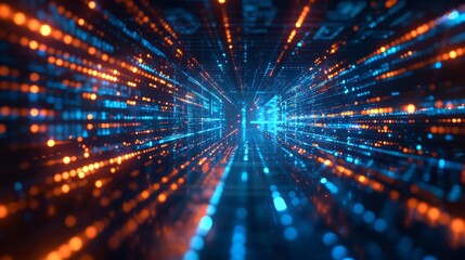 Fototapeta premium Abstract technology background in high-speed global data transfer and ultrafast broadband - generative AI