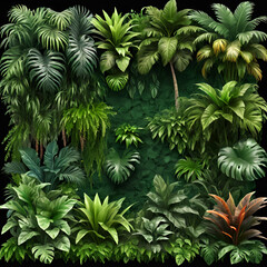 Seamless texture tropical jungle
