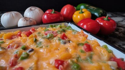 mixed vegetables in cheese