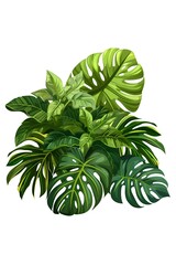 Watercolor Tropical Plants Artwork