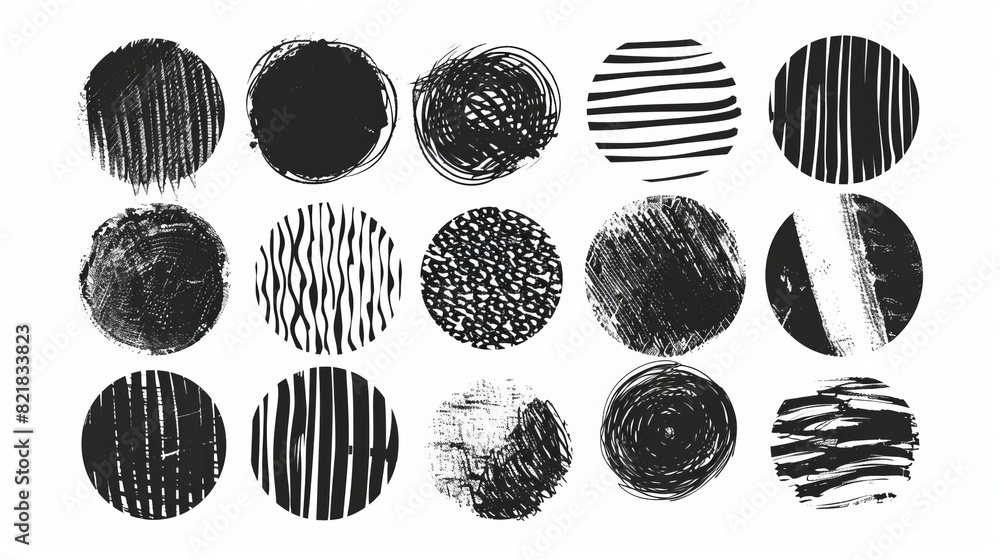 Poster the outline of a circle is a handdrawn doodle. the ovals are colored using a brush marker pen. the i