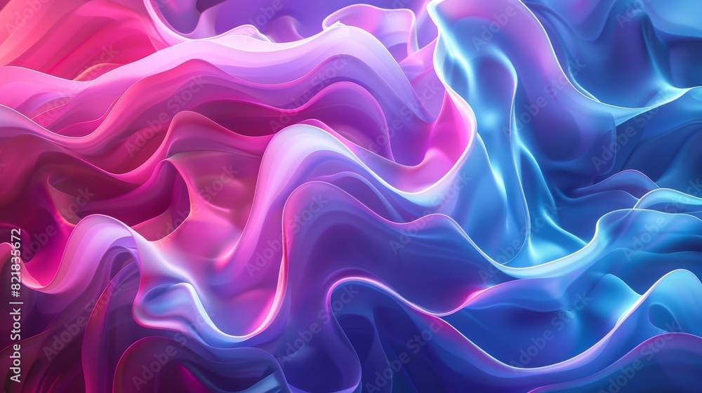 Poster a seamless looping video in 4k with abstract animation of energy flow in 3d