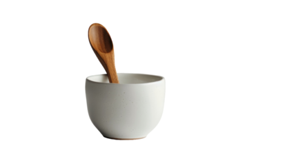 Tranquil White Cup Whispers Wooden Spoons Secrets