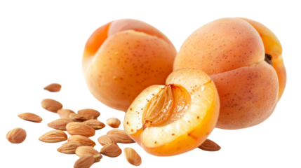 A Symphony of Flavors: Almonds Dancing Beside a Peachs Soft Glow