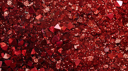 A dazzling ruby red glitter sheet, reminiscent of precious gemstones. - Powered by Adobe