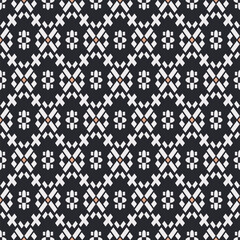 Japanese Cross Diamond Vector Seamless Pattern
