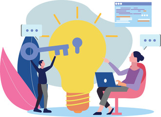 The girl is talking to the boy.