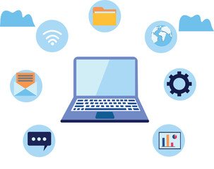 The laptop is connected to the internet.