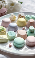 Pastel colour cupcake 