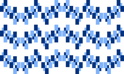 light blue and blue stair abstract step of rectangular block wave repeat pattern, replete image, design for fabric printing, patter print, square
