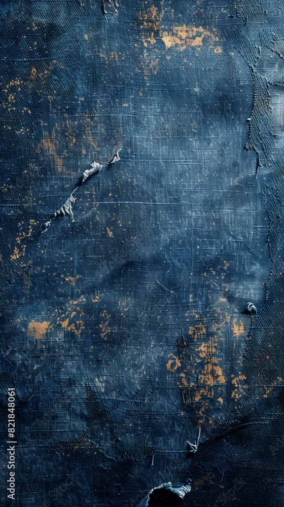 Poster a vintage textile background resembling faded denim, with a worn and weathered texture that hints at