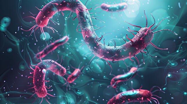 medical image of proctological disease. illustration of worms in the stomach