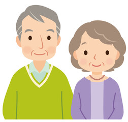 仲の良い高齢者夫婦　シニア