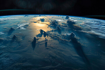 Stunning High-Resolution Image of Earth from Space with Vivid Blue Hues 