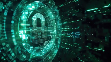 Secure Cyber Warriors Virtual Lock Icons Encrypted Data Shielding Against Digital Threats