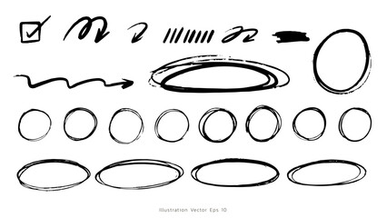 line art style hand drawn design elements , Flat Modern design, isolated on white background, illustration vector EPS 10