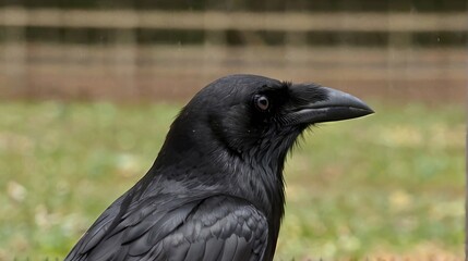 Fototapeta premium crow on the ground