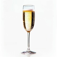 Champagne Glass with Sparkling Drink. Generative ai
