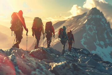 a group of friends hiking through a scenic forest trail, embracing the beauty of nature and the benefits of outdoor exercise