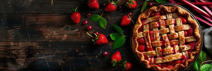 the concept of national strawberry rhubarb pie day