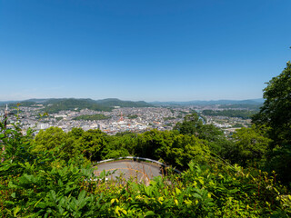 大阪府池田市の五月山ドライブウェイから見る景色