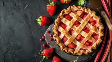 the concept of national strawberry rhubarb pie day