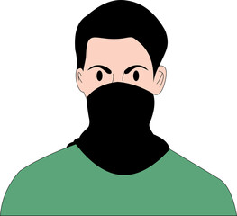 Buff mask black color