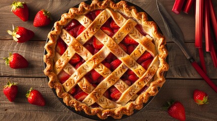 the concept of national strawberry rhubarb pie day