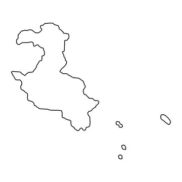 Lifou commune map, administrative division of New Caledonia. Vector illustration.