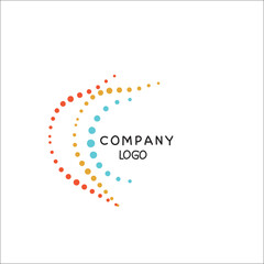 Monogram dots logo design, creative dot concept,Futuristic and playful logo. Perfect for logos 