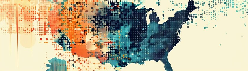 Fototapeta premium Data Visualization Project Develop a data visualization project that analyzes public opinion polls, surveys, and social media trends to map out the shifting attitudes and perceptions towards independe