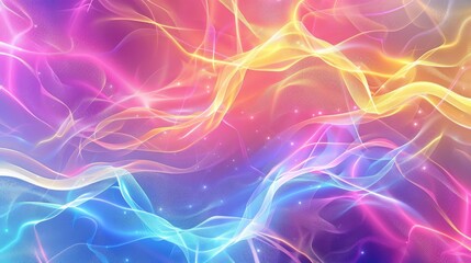 Obraz premium Dynamic and colorful abstract background with harmonious chromatic waves