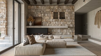 A chic living room with a luxury minimalist vibe