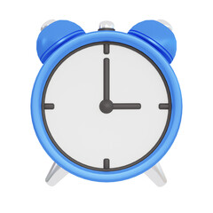 3d illustration of alarm clock cartoon style.3d render.