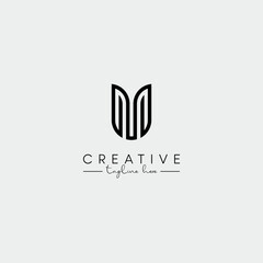 Abstract Minimal Letter U Initial Based Stylish Monogram Logo Design Vector.