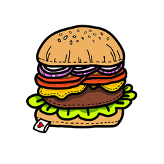 hamburger design made of cloth