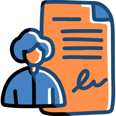 Handdrawn Contract Illustration Design Vector