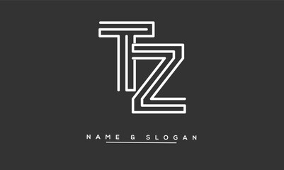 ZT, TZ, Z, T Abstract Letters Logo Monogram
