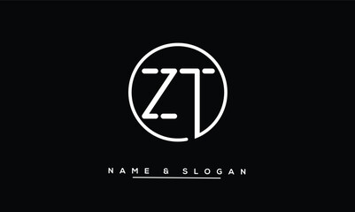 ZT, TZ, Z, T Abstract Letters Logo Monogram