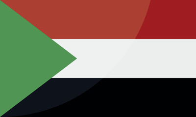 Sudan National Flag for background, backdrop. Vector illustration